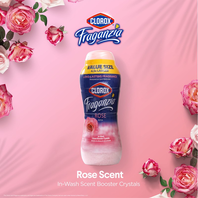 Clorox Fraganzia In-wash Scent Booster Crystals in Rose Scent, 70oz
