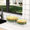Piconico Plate Holder for Kitchen Drawer - 2Pcs White Bamboo