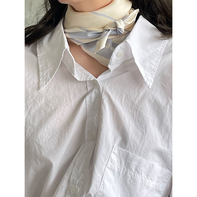 OAR Classic Twill Silk Scarf [Airy Blue]
