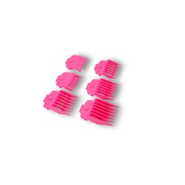 TPOB SLIME Guards (slime 2) 6 Professional Hair Guides plastic combs for different hair cutting lengths (Pink)