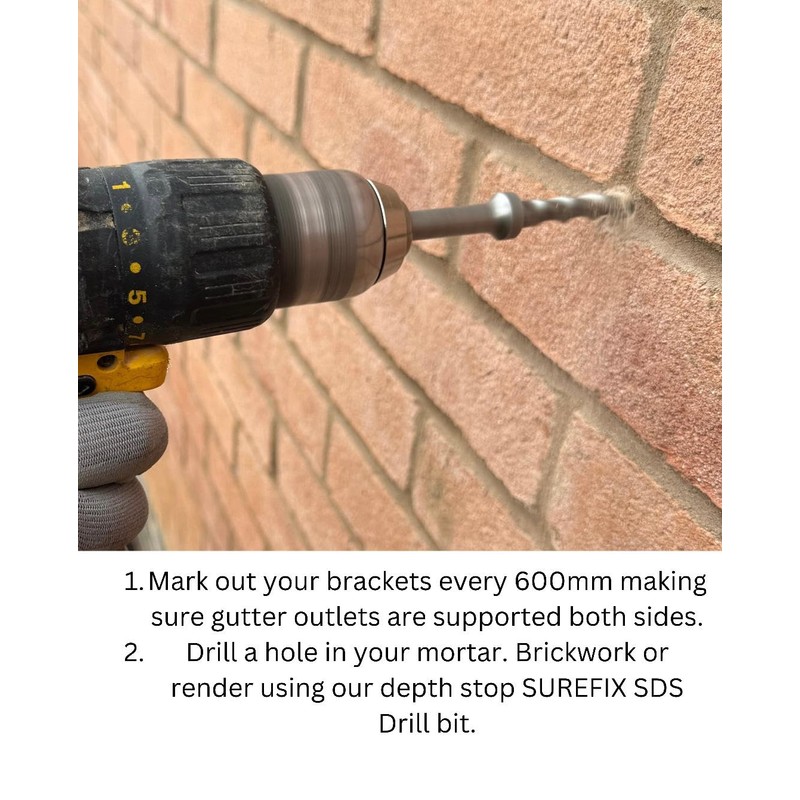 1pc Surefix Adjustable Rise & Fall Gutter Bracket, Adjustable Height