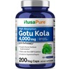 NusaPure Gotu Kola Capsules 20:1 Extract, 200 mg Equivalent to