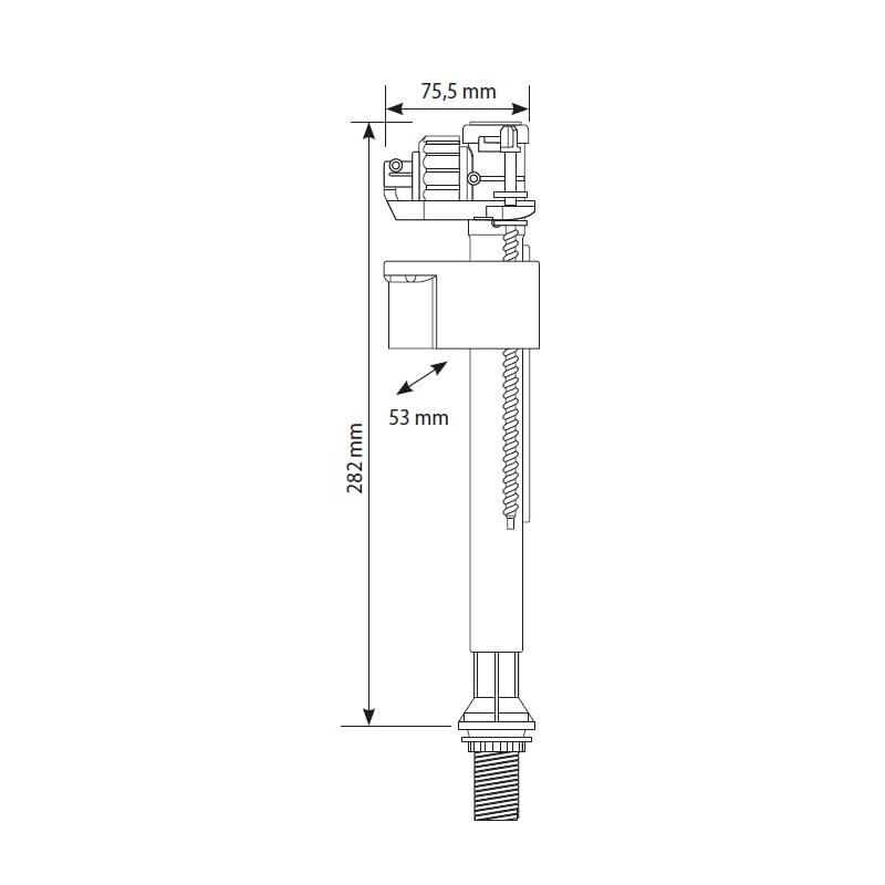 SIAMP Compact 99B WC toilet Cistern Bottom entry inlet valve