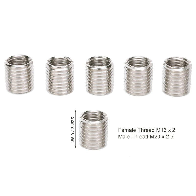 10Pcs Insert Nut, M16 Female and M20 Male Thread Fastening