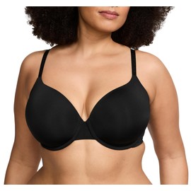Victoria's Secret Full Coverage Lightly Lined T Shirt Bra, Smoothing, Bras for Women, Black, 36C