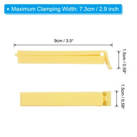 PATIKIL Sealing Clips 3.5 Inch, 20 Pack Reusable Plastic Bag Clamp Sealer for Home Kitchen Food Storage, Yellow