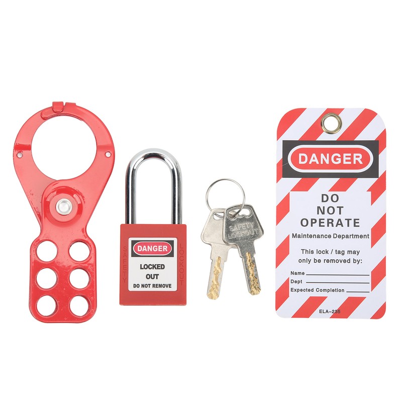 Lockout Tagout Kit With Safety Hasp Padlock Loto Tag Keys