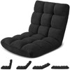 Avocahom Folding Floor Gaming Chair, 14-Position Adjustable Backrest, Skin-Friendly Flannel