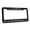 Not All Who Wander are Lost License Plate Frame Mountains