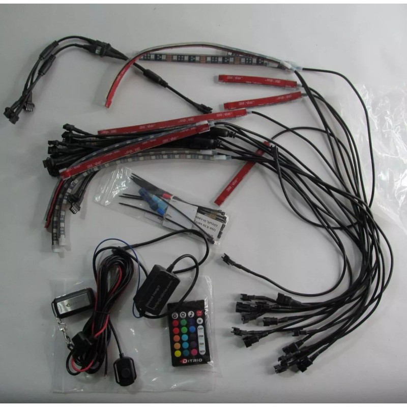 DITRIO M12R UNDERGLOW MULTICOLOR 12pc LED STRIP LIGHT KIT FOR
