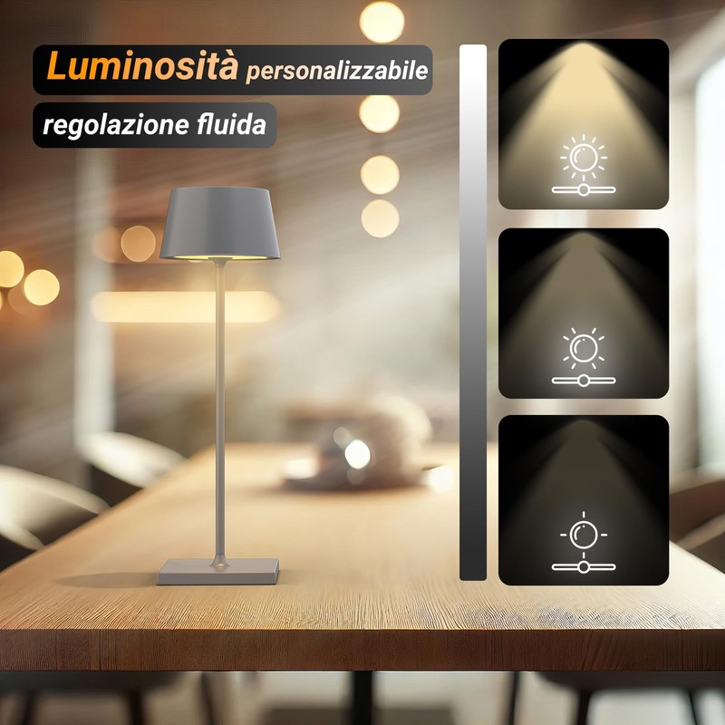 Palmina 842 LED Table Lamp, Dimmable, 4400 mAh LED Table