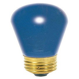 Satco S3963 11 Watt S14 Incandescent 130 Volt Medium Base Light Bulb Ceramic Blue, 4 Pack