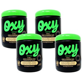 OXY Maximum Action 3-In-1 Treatment Pads 90 ea (Pack of 4)