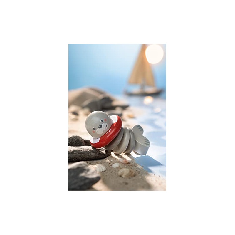 HABA 306691 Rattling Figure Seal, Grasping Toy from 6 Months,