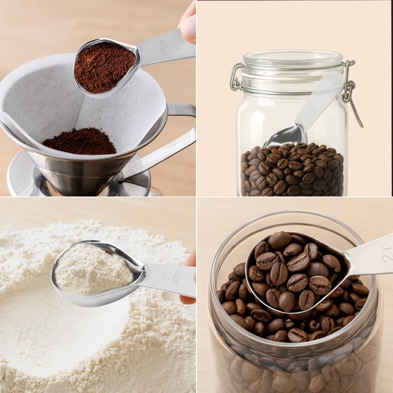2pcs Tablespoon Coffee Scoop, 15ml 30ml Tbsp Coffee Bean Measuring