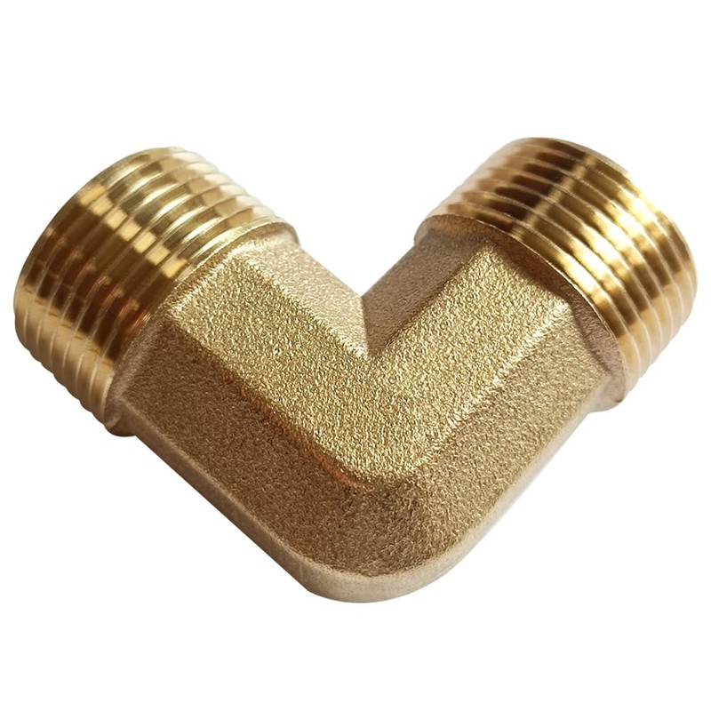 Uenede 2PCS Brass Elbow Pipe Fitting 3/4" NPT Male x