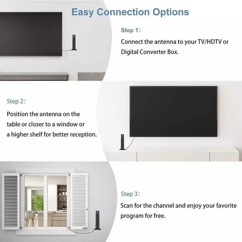 TV Antenna Digital HD Antena Indoor HDTV 1080P 4K Long