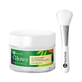 BareSoul Glowy Body Peel - 25% AHA Exfoliating Body Scrub for Women - Improves Uneven Texture on Underarms, Elbows, Knees & Buttocks - Gentle Body Skin Care Products - 1.76 Oz | 50g