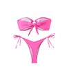 GORGLITTER Women's Bandeau Bikini Sets Strapless Bikini Top Thong High