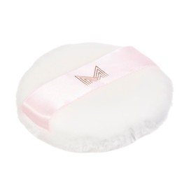 MANY BEAUTY Make Up Sponge Made of Cotton, Pack of 4, Fluffy Powder Puff for Loose Powder, Round Powder Puff with Satin Ribbon, Makeup Sponges, Face Powder Sponge, Large