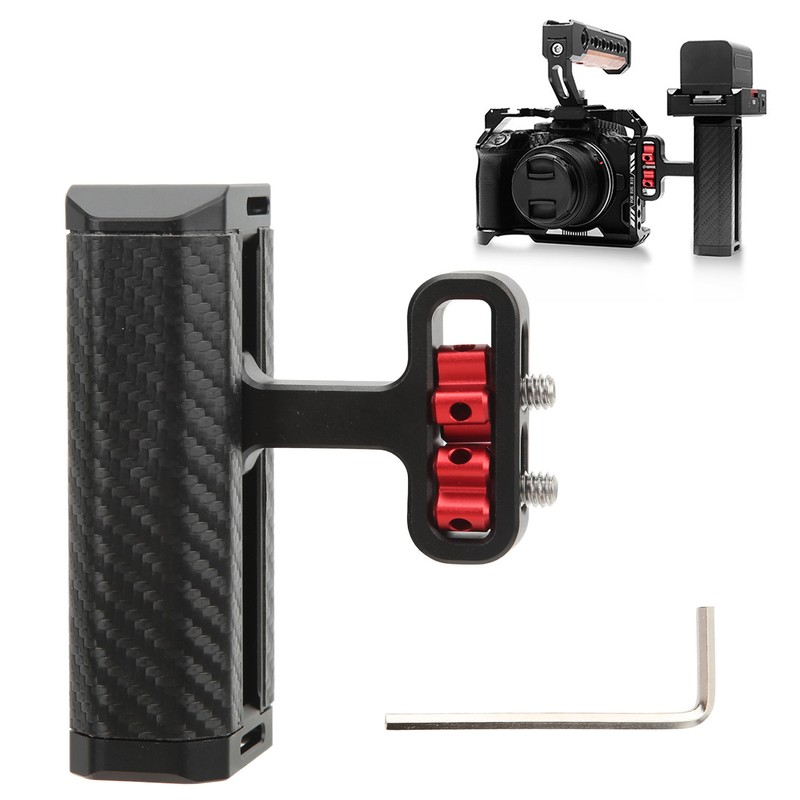 Camera Side Handle Handgrip Aluminum Alloy with 1/4in Screws For