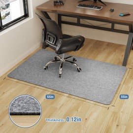 Placoot Office Chair Mat for Hardwood Floor, 55"x35" Computer Chair Mat, Desk Chair Mat, Large Anti-Slip Floor Protector for Home Office