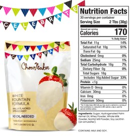 White Vanilla Flavored Fondue Dipping Chocolate Fountain Formula, 2 lb Bag