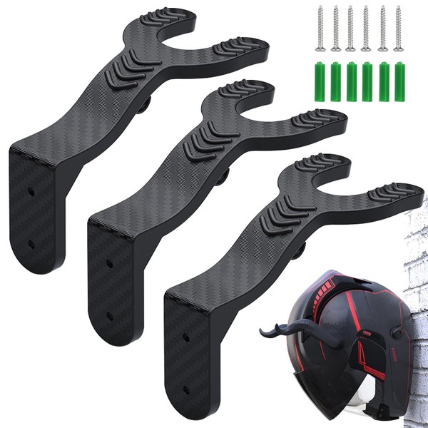 deegbbyi Pack of 3 Helmet Mount Wall, Motorcycle Helmet Mount