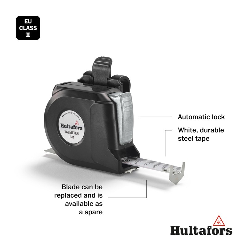 Talmeter tape measure 6 metres I Hultafors I Accuracy class