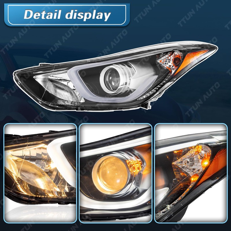 TTUN AUTO Compatible with 2014 2015 2016 Hyundai Elantra Sport/Limited