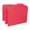 Smead Interior File Folder, 1/3-Cut Tab, Letter Size, Red, 100