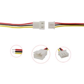 20Pairs JST XH 2.54mm 3Pins Connector, 2.54mm Pitch Female and Male JST Connection Plug Header Expansion Wire with 200mm 26AWG Cable