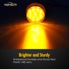 Partsam 10x 2" Round Amber Led Marker Clearance Light 9LED