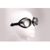 Steampunk Metal Goggles - Clear Glass Lens with Aluminum Metal