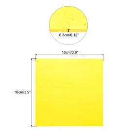 sourcing map Stained Glass Sheet Mosaic Tile 3.9 Inch x 3.9 Inch Bright Yellow Stained Glass Sheets for Crafts DIY, Art Project