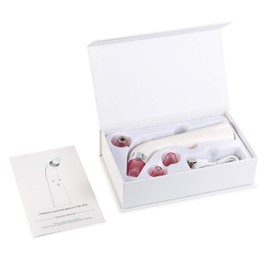 Electric Blackhead Remover,Facial Skin Cleaner with 5 Heads,USB Rechargeable Cleansing Instrument,with LED Time Shown