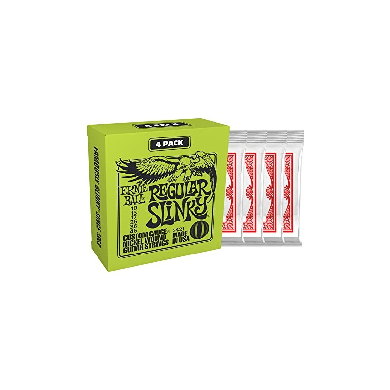 Ernie Ball - Cuerdas normales para guitarra eléctrica Slinky Nickel