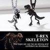 Richseel Jurassic Dinosaur Necklace For Men Boys Cool Black Pendant