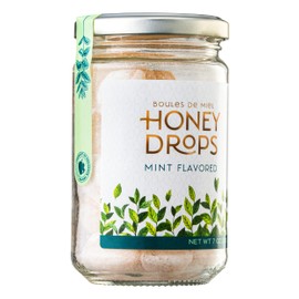 Gourmanity Honey Drops Mint Candy, Cooling Mint Flavored Liquid Honey, Soothes your Palate, Ideal Hostess or Holiday Gift, Made in Provence, France, 7oz