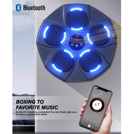 ROIPXM Smart Music Boxing Machine, Boxing Machine Wall Mounted Music with Gloves, Boxing Music Workout Machine for Home, Indoor and Gym