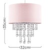 MiniSun Modern Pink Cylinder Ceiling Pendant Light Shade with Clear