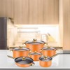 PHEZEN Kitchen Cookware Sets - Dishwasher Safe, Oven Safe, 16