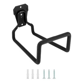 QWORK® Hose Holder Wall, Garden Hose Holder, Black, with 50 kg Load Capacity for Garden, Garage and Workshop