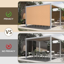 LOVE STORY Custom Size 14x17 FT Sun Shade Cloth with Grommets Pergola Shade Cover 95% UV Protection for Patio Outdoor, Peach Fuzz (Customized)