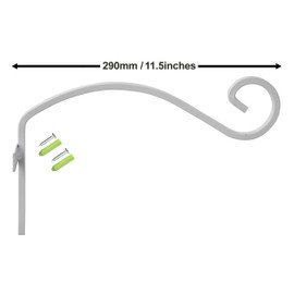 homekit MT2258 – Brackit White Hanging Brackets Pack of 2 Fittings Included – Elegant Design to Display your Outdoor Flower Baskets and Bird Feeders