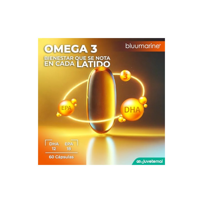 BLUUMARINE Omega 3 con 18% EPA y 12% DHA, Suplemento