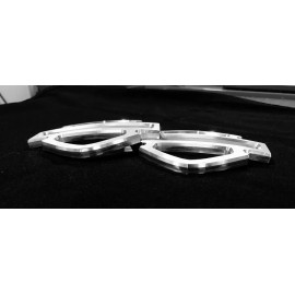 Custom RAW METAL Harley CVO Tank Emblems (set of 2) Touring, 6061 Billet Metal