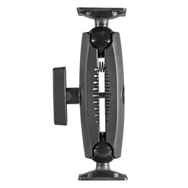 iBOLT 38mm / 1.5 inch Composite Rectangular AMPS Pattern to AMPS Pattern Drill Base Dual Ball Mount- Featuring a 5.75-inch Composite 38mm Bizmount Arm