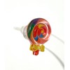 Hypoallergenic Orange Lollipop Candy Stud Earrings on Plastic Posts