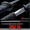 40'' Black Dragon Ninja Sword 9260 Spring Steel Japanese Straight Sharp Ninjato